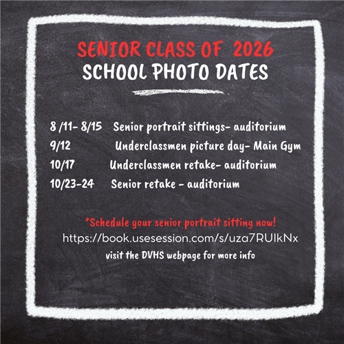  SENIOR PORTRAITS INFORMATION